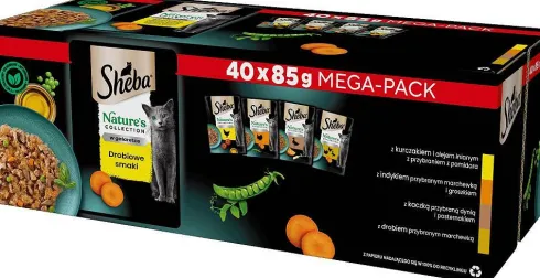 Sheba Nature's Collection Drobiowe Smaki w galaretce Mokra Karma dla kota op. 40x85g