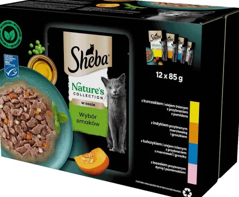 Sheba Nature's Collection Wybór smaków w sosie Adult Mokra Karma dla kota op. 12x85g
