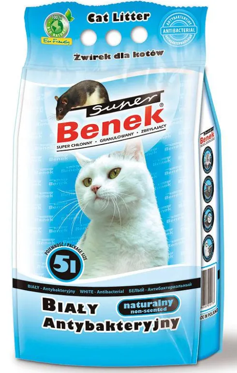 Super Benek Żwirek Antybakteryjny dla kota poj. 5l