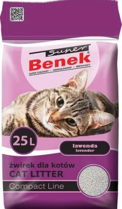 Super Benek Żwirek bentonitowy Compact zapach lawenda dla kota poj. 25l