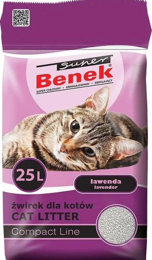 Super Benek Żwirek bentonitowy Compact zapach lawenda dla kota poj. 25l