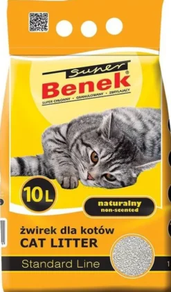 Super Benek Żwirek bentonitowy Standard zapach naturalny dla kota poj. 10l