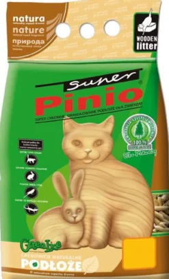 Super Pinio Żwirek drzewny Naturalny dla zwierząt domowych poj. 10l
