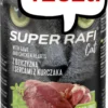 Super Rafi Cat Adult Dziczyzna i serca z kurczaka Mokra Karma dla kota op. 400g Pakiet 12szt.