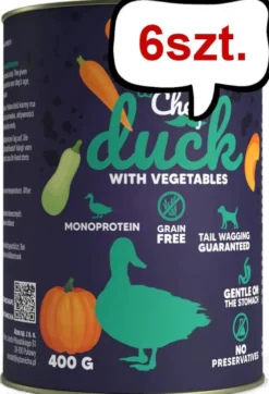 Syta Micha Chef Duck Mokra Karma dla psa op. 400g Pakiet 6szt.