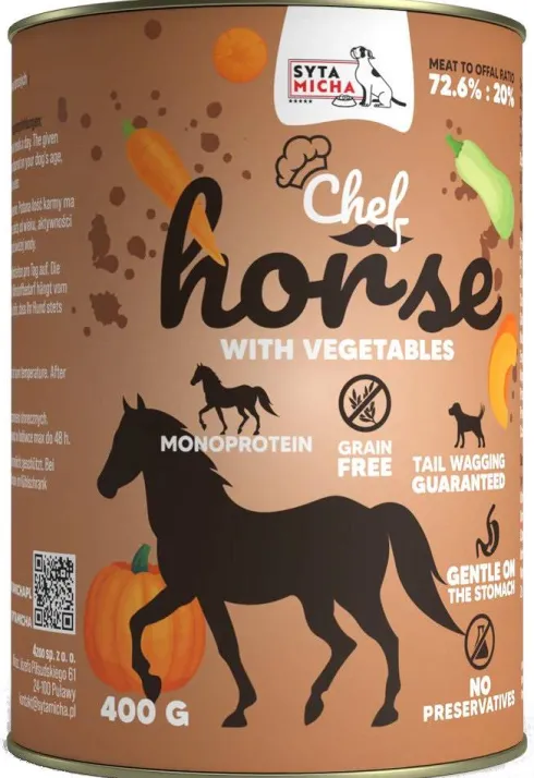 Syta Micha Chef Horse Mokra Karma dla psa op. 400g