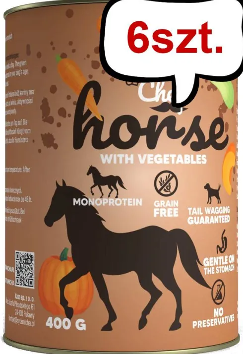 Syta Micha Chef Horse Mokra Karma dla psa op. 400g Pakiet 6szt.