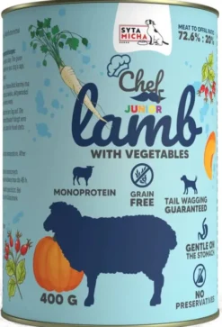 Syta Micha Chef Junior Lamb Mokra Karma dla psa op. 400g