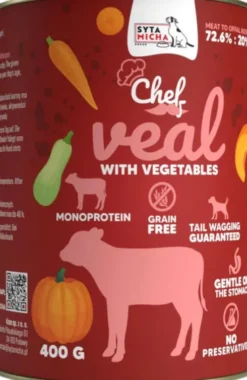 Syta Micha Chef Veal Mokra Karma dla psa op. 400g Pakiet 6szt.
