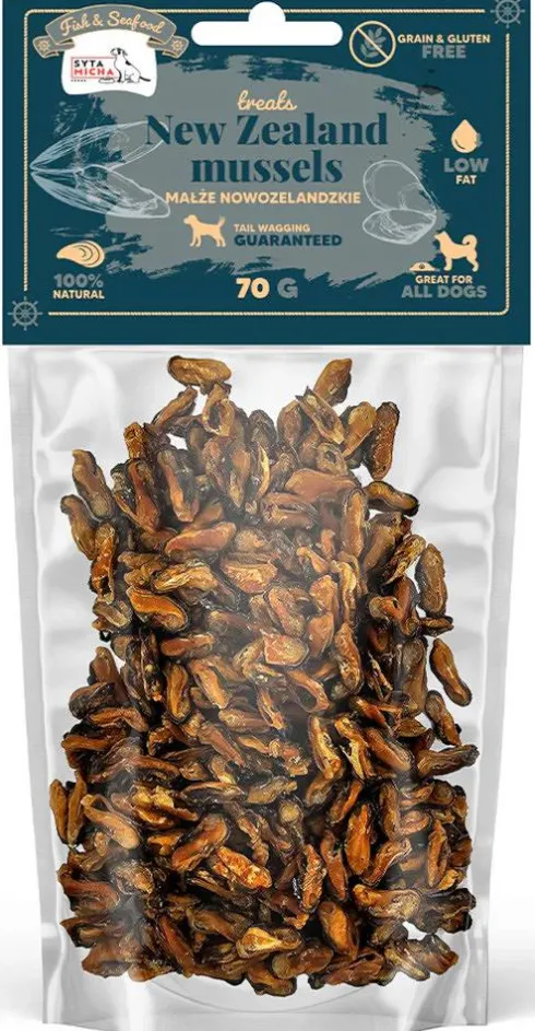 Syta Micha Fish&Seafood Przysmaki Małże Nowozelandzkie dla psa op. 70g
