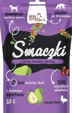 Syta Micha Monobiałkowe Smaczki Kaczka z żurawiną op. 80g