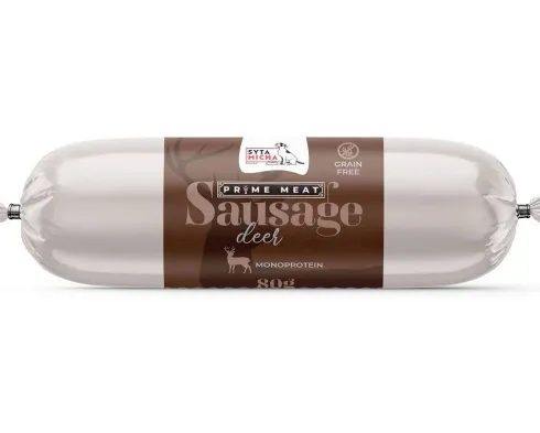 Syta Micha Prime Meat Sausage Deer Przysmak dla psa op. 80g