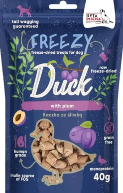 Syta Micha Przysmak Freezy Kaczka ze śliwką dla psa op. 40g
