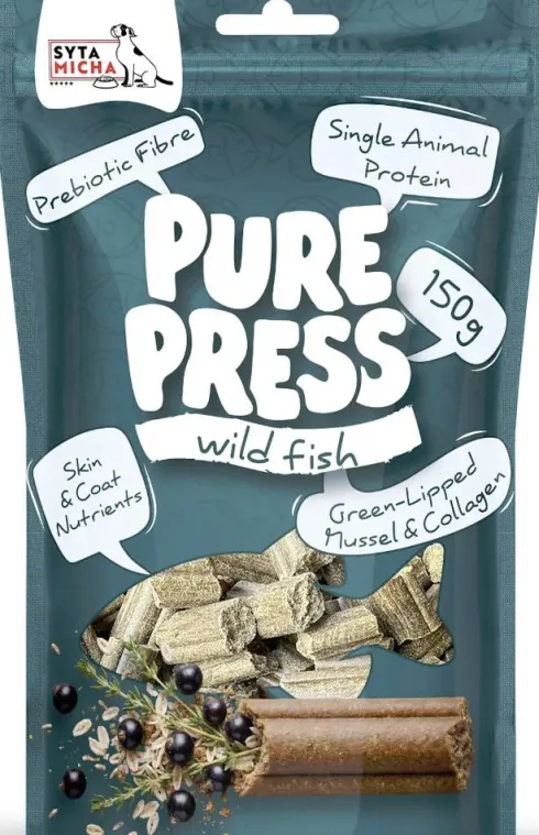 Syta Micha Pure Press Wild Fish Przysmaki tłoczone na zimno dla psa op. 150g