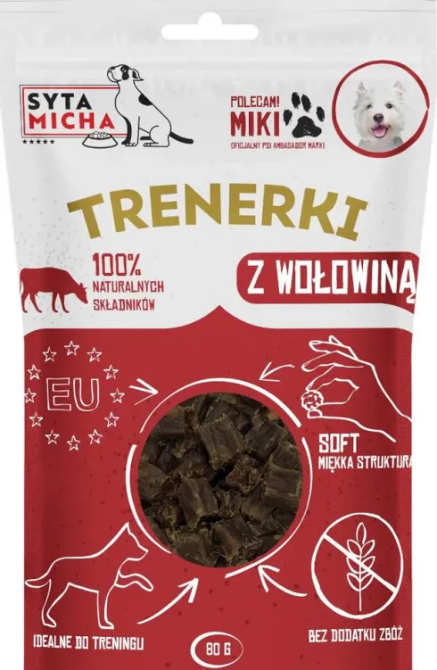 Syta Micha Trenerki z wołowiną dla psa op. 80g