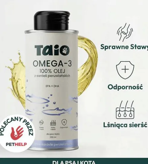 Taio Olej Omega-3 z dzikiej Sardeli Peruwiańskiej dla psa i kota poj. 250ml