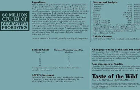 Taste of the Wild Adult Appalachian Valley Small Sucha Karma dla psa op. 2kg WYPRZEDAŻ