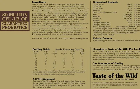 Taste of the Wild Adult Pine Forest Sucha Karma dla psa op. 5.6kg