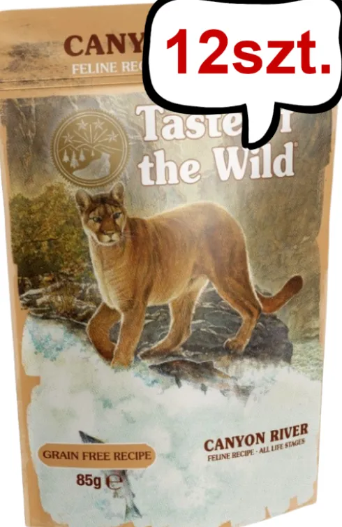 Taste of the Wild Canyon River Mokra Karma dla kota op. 85g Pakiet 12szt.