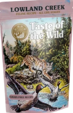 Taste of the Wild Lowand Creek Mokra Karma dla kota op. 85g Pakiet 12szt.