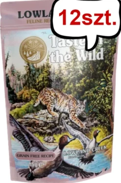 Taste of the Wild Lowand Creek Mokra Karma dla kota op. 85g Pakiet 12szt.