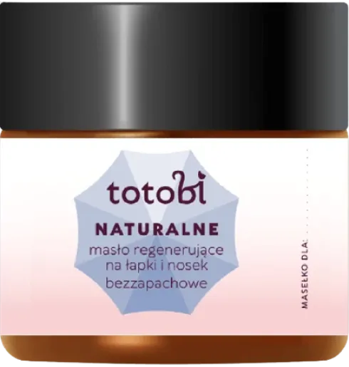Totobi Naturalne Bezzapachowe masło W SŁOICZKU na łapki i nosek dla psa i kota op. 50ml