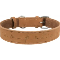 Trixie Obroża skórzana Rustic Heartbeat dla psa rozm. M 38-47cm/40mm kolor brązowy nr kat. 19015 WYPRZEDAŻ