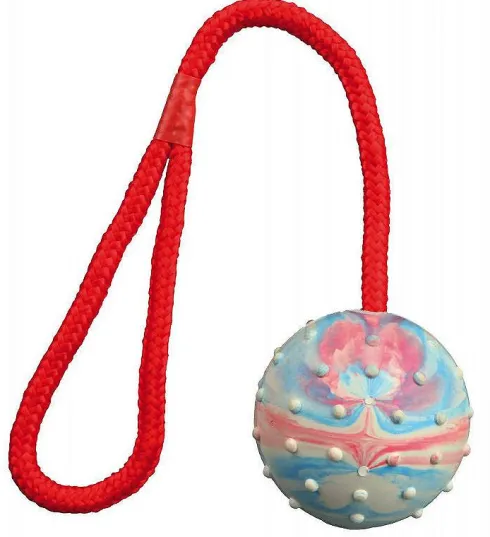 Trixie Piłka kauczukowa na sznurku dla psa śr. 7cm nr kat. 3308