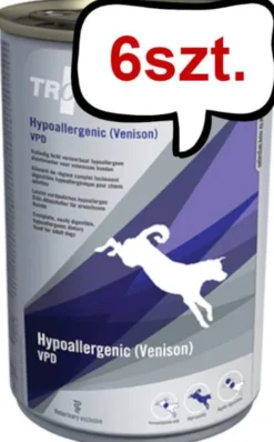 Trovet Hypoallergenic Venison VPD Mokra Karma dla psa op. 400g Pakiet 6szt.
