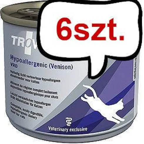 Trovet Hypoallergenic Venison VRD Mokra Karma dla kota op. 200g Pakiet 6szt.