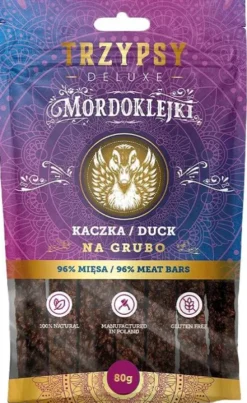 Trzypsy Deluxe Mordoklejki na Grubo Kaczka Przysmaki dla psa op. 80g