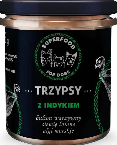 Trzypsy Deluxe z Indykiem Karma Mokra dla psa op. 300g