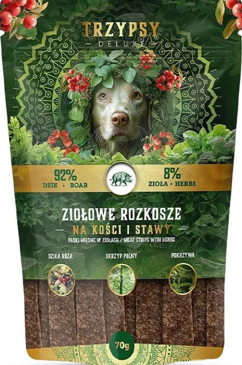 Trzypsy Deluxe Ziołowe Rozkosze Na Kości i Stawy Przysmaki dla psa op. 70g