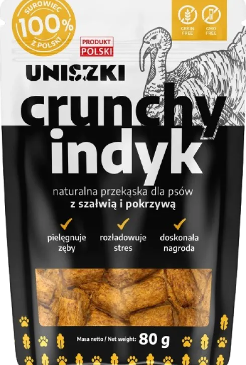 Uniszki Przysmak Crunchy indyk dla psa op. 80g