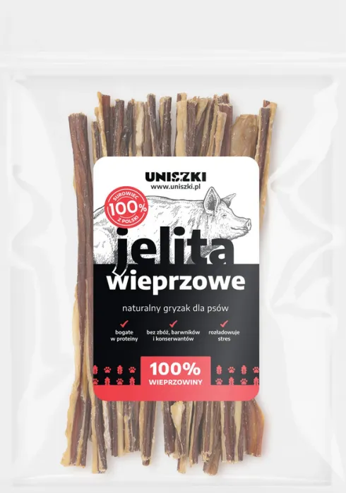 Uniszki Przysmak Jelita Wieprzowe dla psa op. 100g