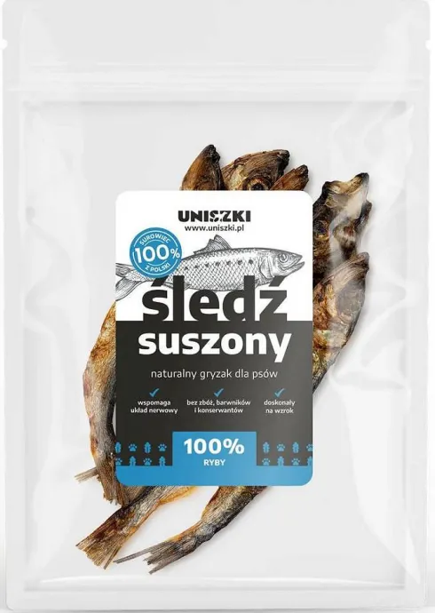 Uniszki Przysmak Śledź suszony dla psa op. 50g