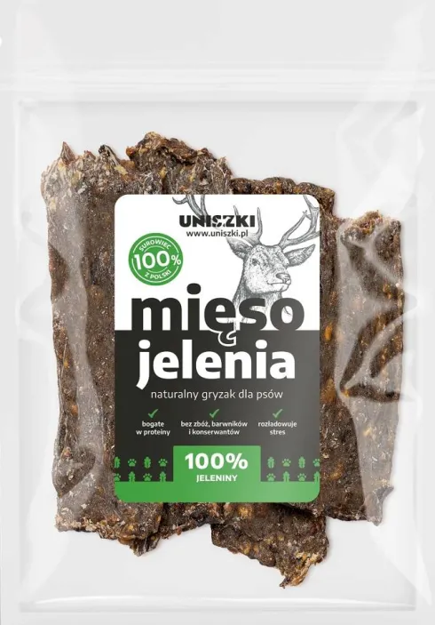 Uniszki Przysmak Mięso jelenia dla psa op. 90g