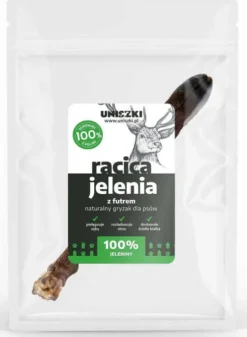 Uniszki Przysmak Racica jelenia z futrem dla psa op. 1szt.