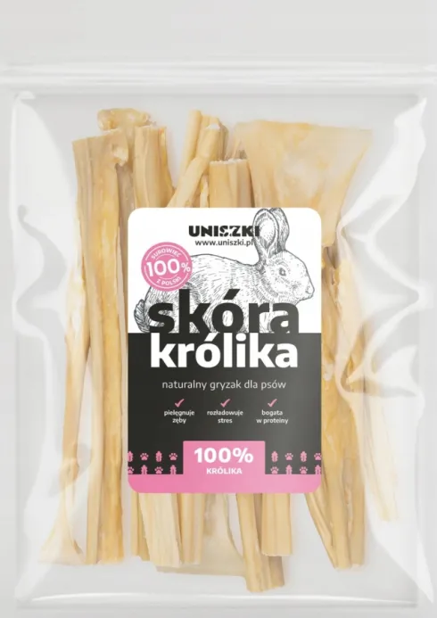 Uniszki Przysmak Skóra królika dla psa op. 100g