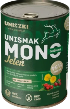 Uniszki Unismak Adult Mono Jeleń Mokra Karma dla psa op. 400g