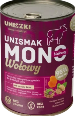 Uniszki Unismak Adult Mono Wołowina Mokra Karma dla psa op. 400g Pakiet 15szt.