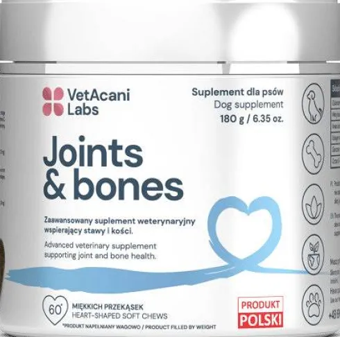 VetAcani Labs Joints&bones Suplement diety dla psów op. 180g