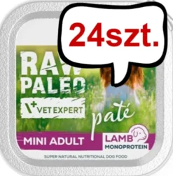 VetExpert Raw Paleo Pate Adult Mini Jagnięcina Mokra Karma dla psa op. 150g Pakiet 24szt. WYPRZEDAŻ