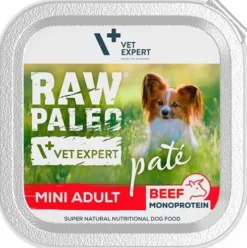 VetExpert Raw Paleo Pate Adult Mini Wołowina Mokra Karma dla psa op. 150g WYPRZEDAŻ