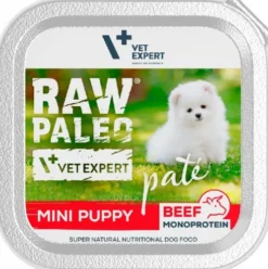 VetExpert Raw Paleo Pate Mini Puppy Wołowina Mokra Karma dla psa op. 150g Pakiet 24szt. WYPRZEDAŻ