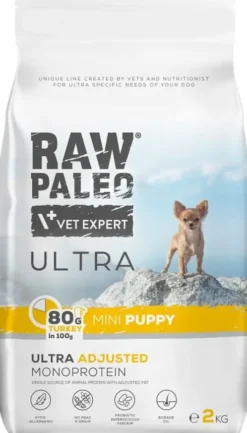 VetExpert Raw Paleo Ultra Puppy Mini Indyk Sucha Karma dla psa op. 2kg WYPRZEADAŻ