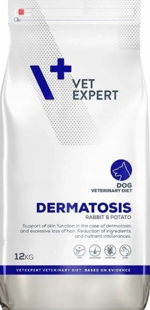 VetExpert VD Dermatosis Adult Królik z Ziemniakami Sucha Karma dla psa op. 12kg WYPRZEDAŻ