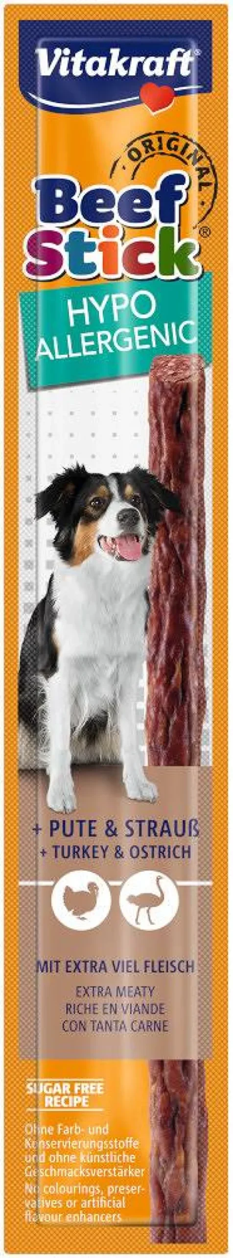 Vitakraft Kabanos Beef Stick Hypoalergiczny z indykiem i strusiem dla psa op. 1szt.