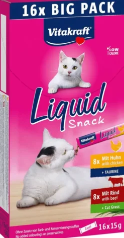 Vitakraft Przysmak Liquid Snack z kurczakiem i wołowiną dla kota op. 16x15g