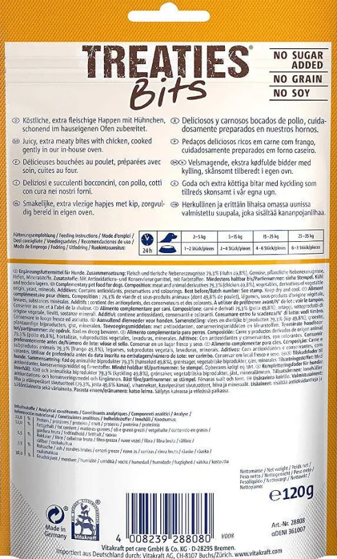Vitakraft Przysmak Treaties Bits z kurczakiem dla psa op. 120g WYPRZEDAŻ
